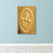 CROP CIRCLE CANVAS DMT SPIRITUEEL GRAFFITI AFDRUK (Insitu (Houten vloer))