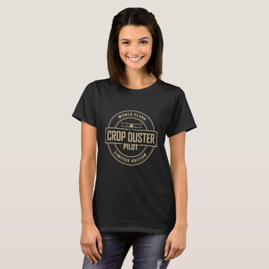 Crop Duster AG Pilot Aerial Application Apparel T-shirt (Voorkant volledig)