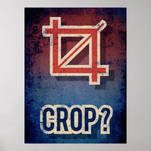 CROP poster de typographie drôle pour les graphist (Devant)
