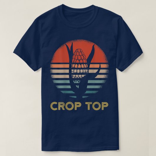 Crop Top Farmer Retro Sunset Corn  (Design voorkant)