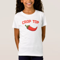 Crop Top, rode hete peper, groenten, grappige Kind