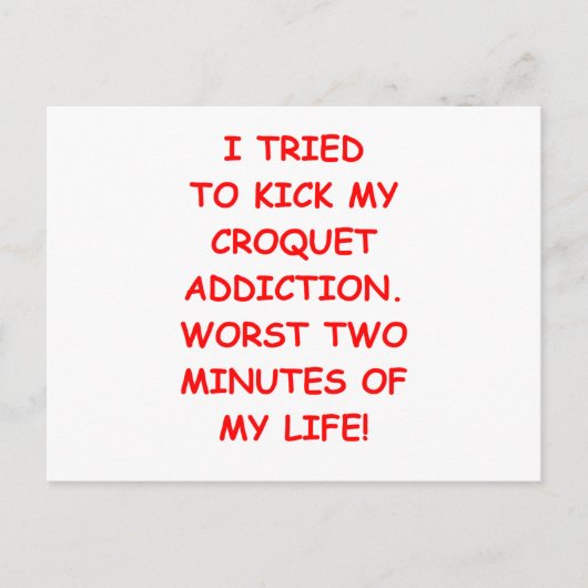 croquet briefkaart (Voorkant)
