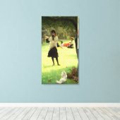 Croquet, c.1878 canvas afdruk (Insitu (Houten vloer))