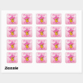 Croquet Chick #8 Vierkante Sticker (Vel)
