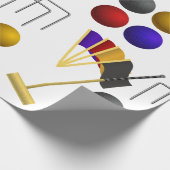 Croquet Equipment Set Mallet Balls Hoops Cadeaupapier (Hoek)