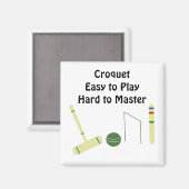 Croquet Game met Gezegde Magneet (Voorkant / Achterkant)
