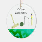 Croquet is mijn spel keramisch ornament (Links)