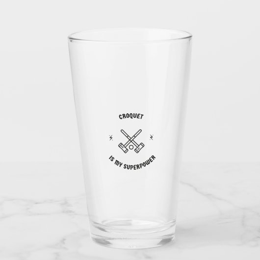 Croquet is mijn superkracht glas (Voorkant)