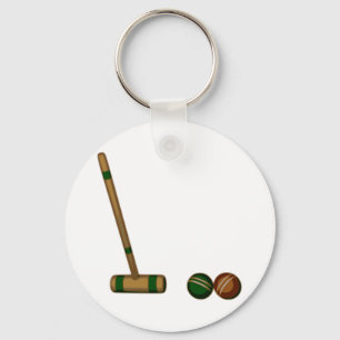 Croquet Mallet en Balls Sleutelhanger