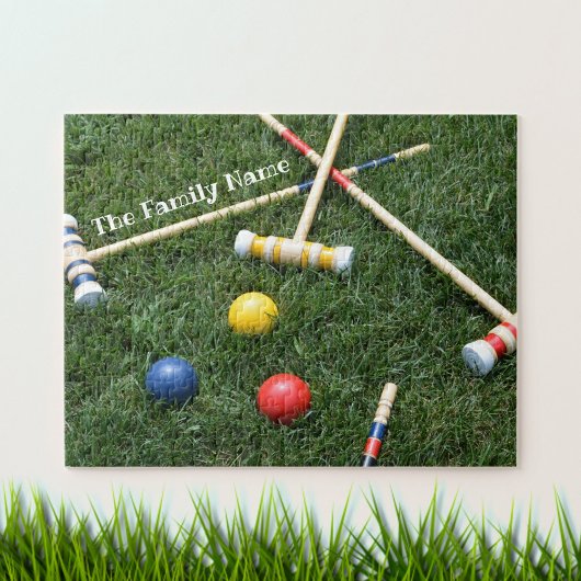 Croquet Mallets en Balls Jigzaag Puzzle Legpuzzel
