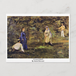 Croquet Match by Manet Edouard Briefkaart