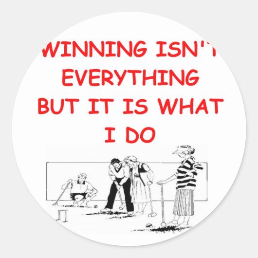 croquet ronde sticker (Voorkant)