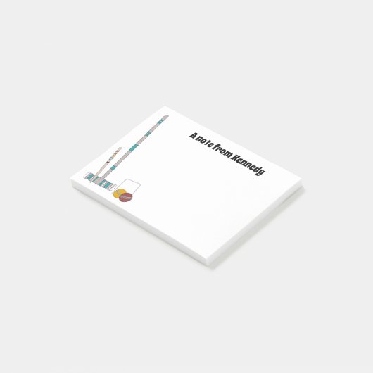 Croquet Set, Lawn Games, aangepast Post-it® Notes (Schuin)