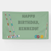 Croquet set, Yard Game Custom Party Spandoek (Horizontaal)