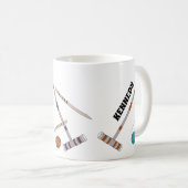 Croquet set, Yard Game gepersonaliseerd Koffiemok (Voorkant rechts)