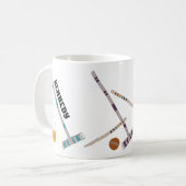 Croquet set, Yard Game gepersonaliseerd Koffiemok (Voorkant links)