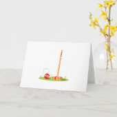 croquet-spel kaart (Gele Bloem)