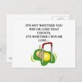 CROQUET-speler Briefkaart (Voorkant / Achterkant)