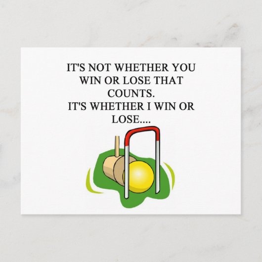 CROQUET-speler Briefkaart (Voorkant)