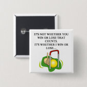 CROQUET-speler Vierkante Button 5,1 Cm (Voorkant /achterkant)