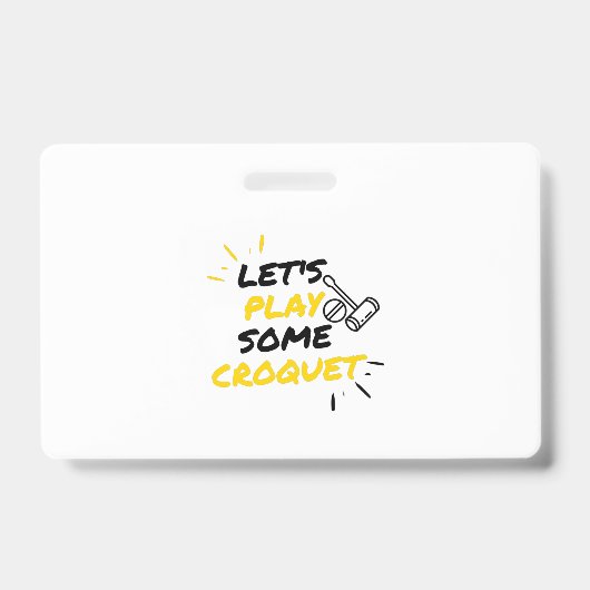 Croquet-spelers Badge (Voorzijde)