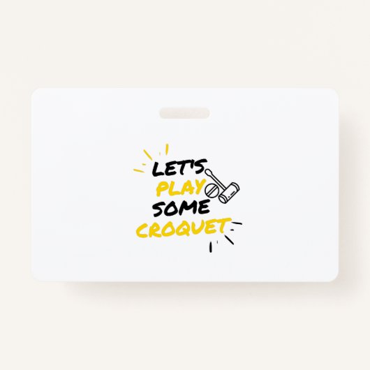 Croquet-spelers Badge (Voorkant)