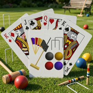 Croquet-uitrustingsset Hamer Ballen Poorten Speelkaarten