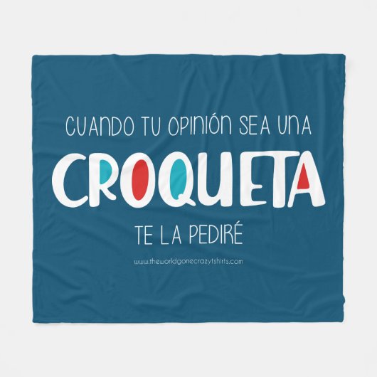 Croqueta Fleece Deken (Voorkant (Horizontaal))