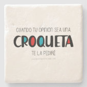 Croqueta Stenen Onderzetter (Voorkant)