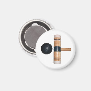 Croquetbal en hamer magneet