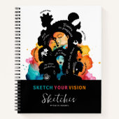 Croquez Votre Vision Livre de Croquis Afro Art Cré (Devant)