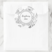 Croquis à la confiture de framboise étiquette mode (Sac)