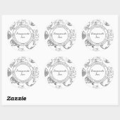 Croquis à la confiture de grenade étiquette modern (Feuille)