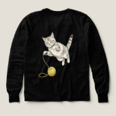 Croquis au crayon d'un chat Tabby en lecture (Motif dos)