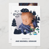 Croquis aventure | Faire-part de naissance double (Devant / Derrière)