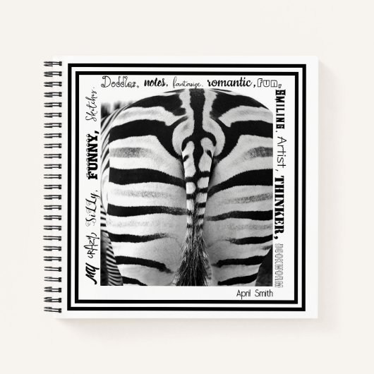 Croquis/Carnet - Carnet B/W Zebra (Devant)