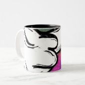 Croquis corporel Mug à café à deux tons (Devant gauche)