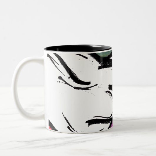 Croquis corporel Mug à café à deux tons (Gauche)