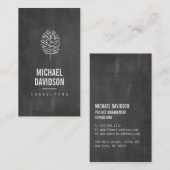 Croquis d'arbre biologique sur le Carte de visite (Devant / Derrière)