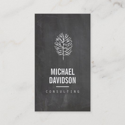 Croquis d'arbre biologique sur le Carte de visite (Devant)