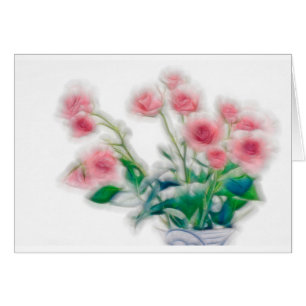 Croquis de bouquet rose