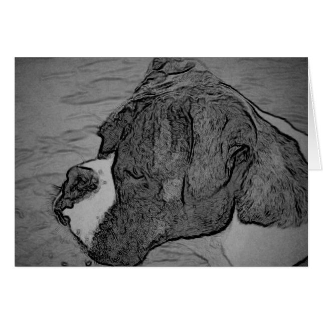 Croquis de chien de boxeur (Devant horizontal)