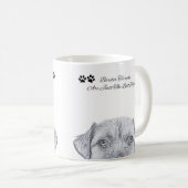 Croquis de chien de Terrier de frontière, tasse de (Devant droit)