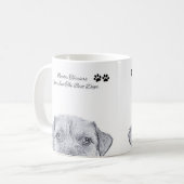 Croquis de chien de Terrier de frontière, tasse de (Devant gauche)