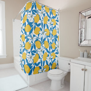 Croquis de citron floral - Rideau de douche