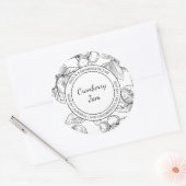 Croquis de confiture de canneberge étiquette moder (Enveloppe)