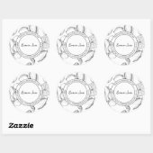 Croquis de confiture de citron étiquette moderne (Feuille)