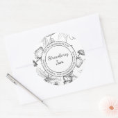 Croquis de confiture fraise étiquette moderne (Enveloppe)