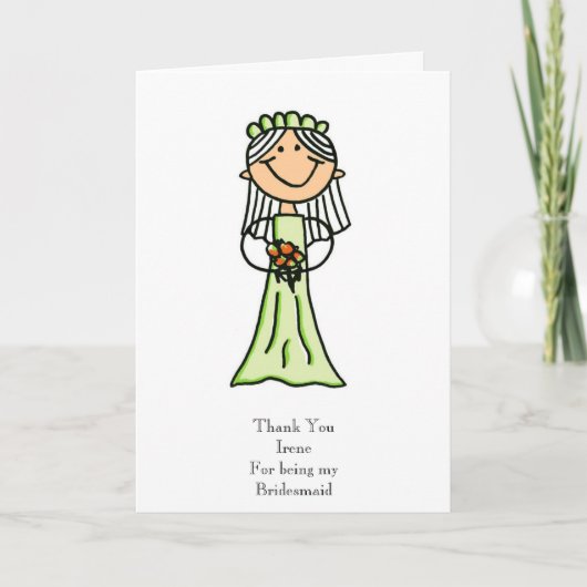 Croquis de demoiselle d'honneur, Merci (Devant)