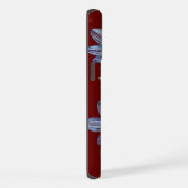 Croquis de fleurs bleues sur le boîtier téléphoniq (Côté droit)